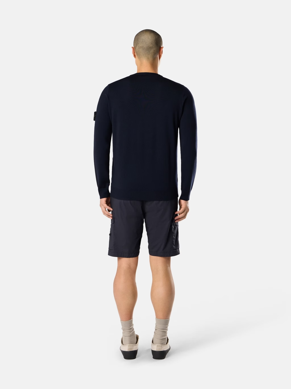 Knitted 14gg RWS Wool Sweater NAVY BLUE
