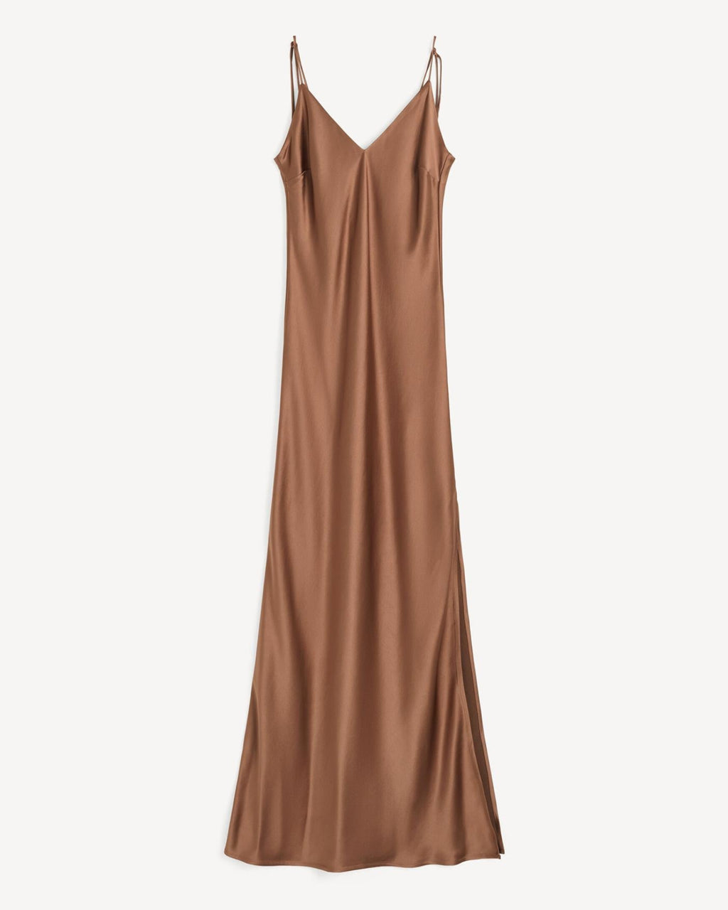 Pascale satin maxi dress Latte Brown