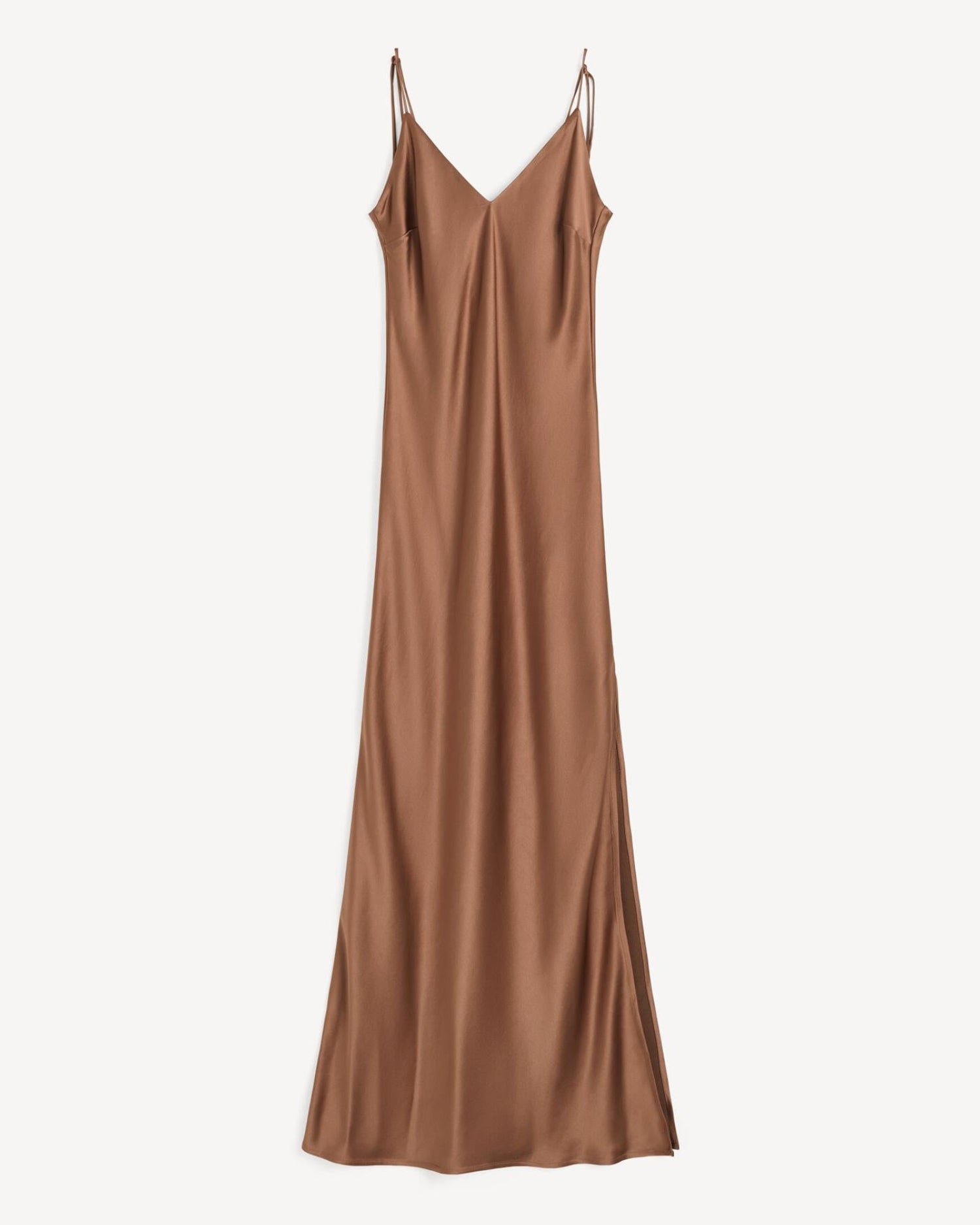 Pascale satin maxi dress Latte Brown