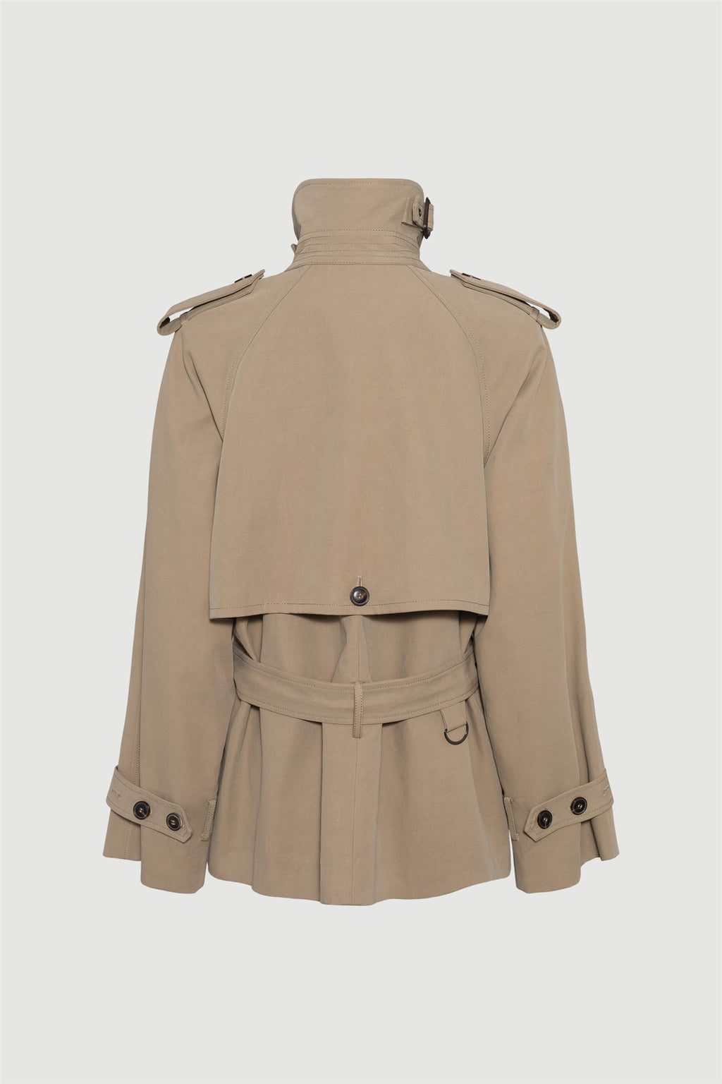 Majorstuen Cotton Short Trench Jacket Khaki