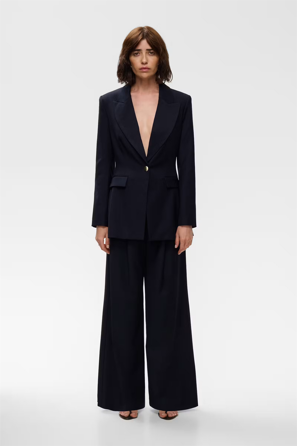 Jolanka Wool Blend Blazer Dark Navy