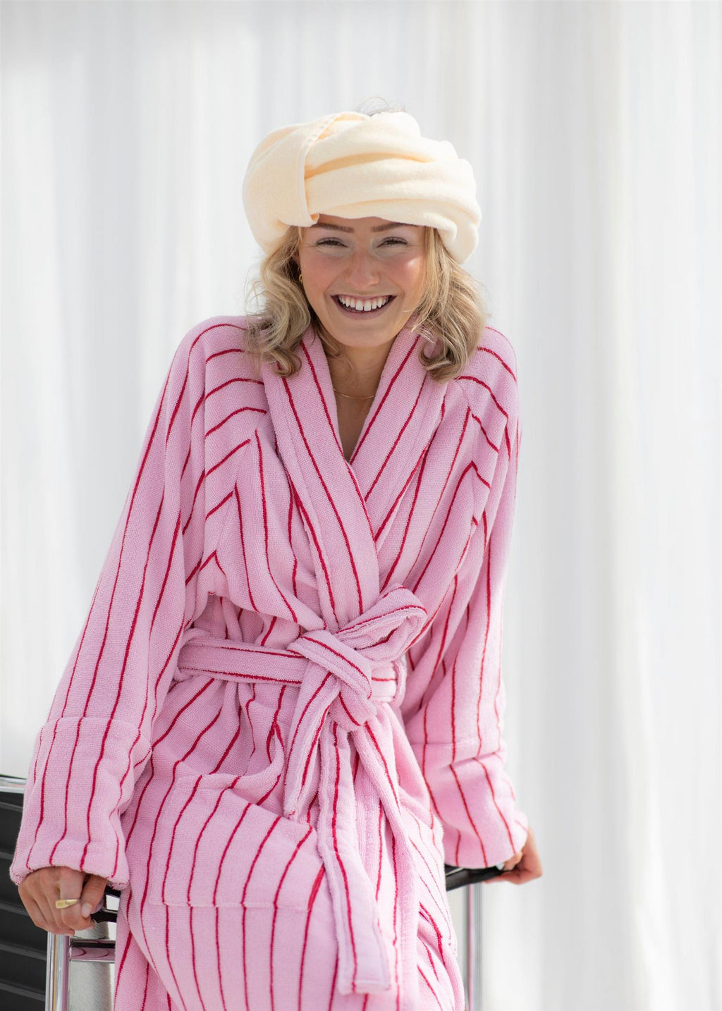 NARAM BATHROBE baby pink/ski patrol