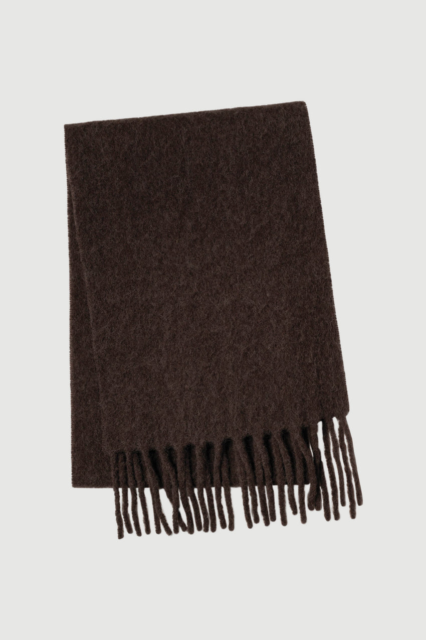 Snug Alpaca Blend Scarf Brown