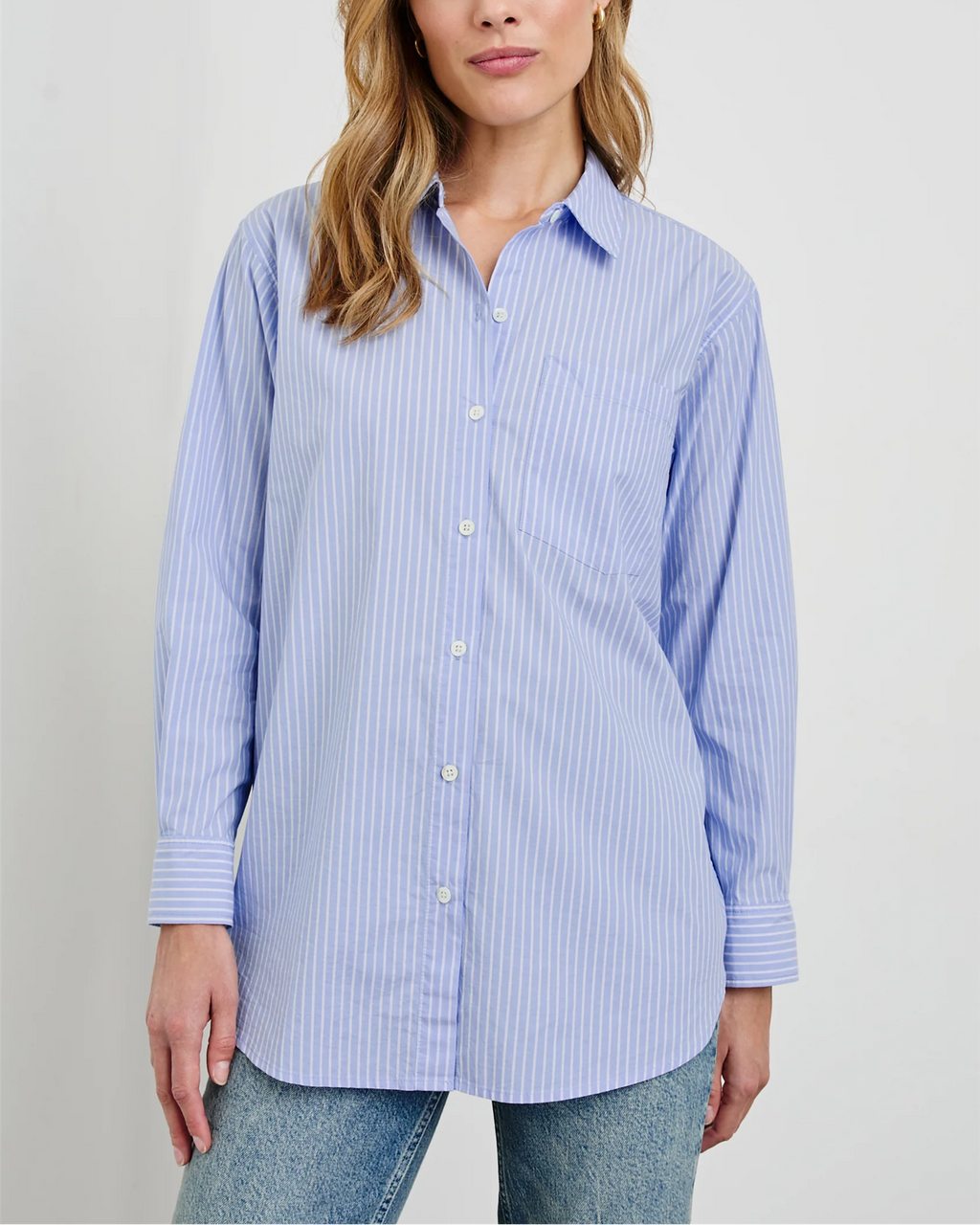 ELSA Cotton Oxford Shirt Blue/White
