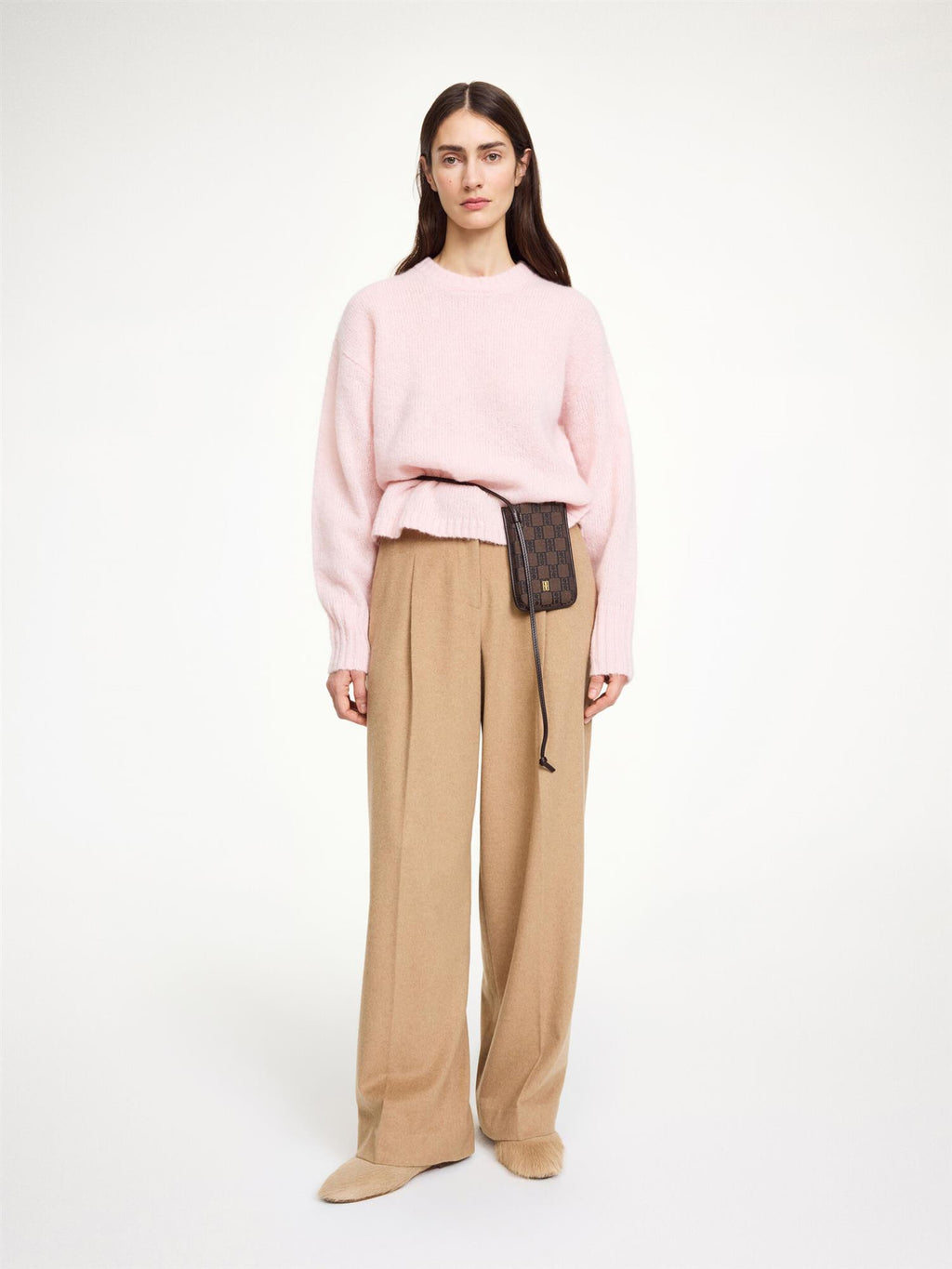 BRIE Wool Mohair Sweater Chalk Pink