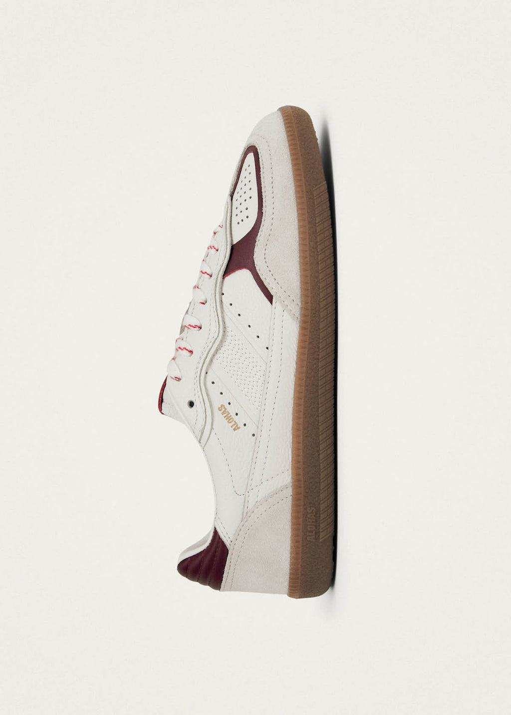 TB.490 Leather Sneakers Rife Grain White Burgundy