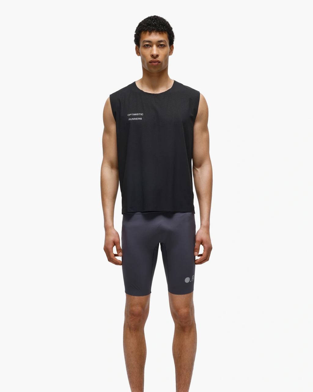 Perforated Crop Tank Top BLACK