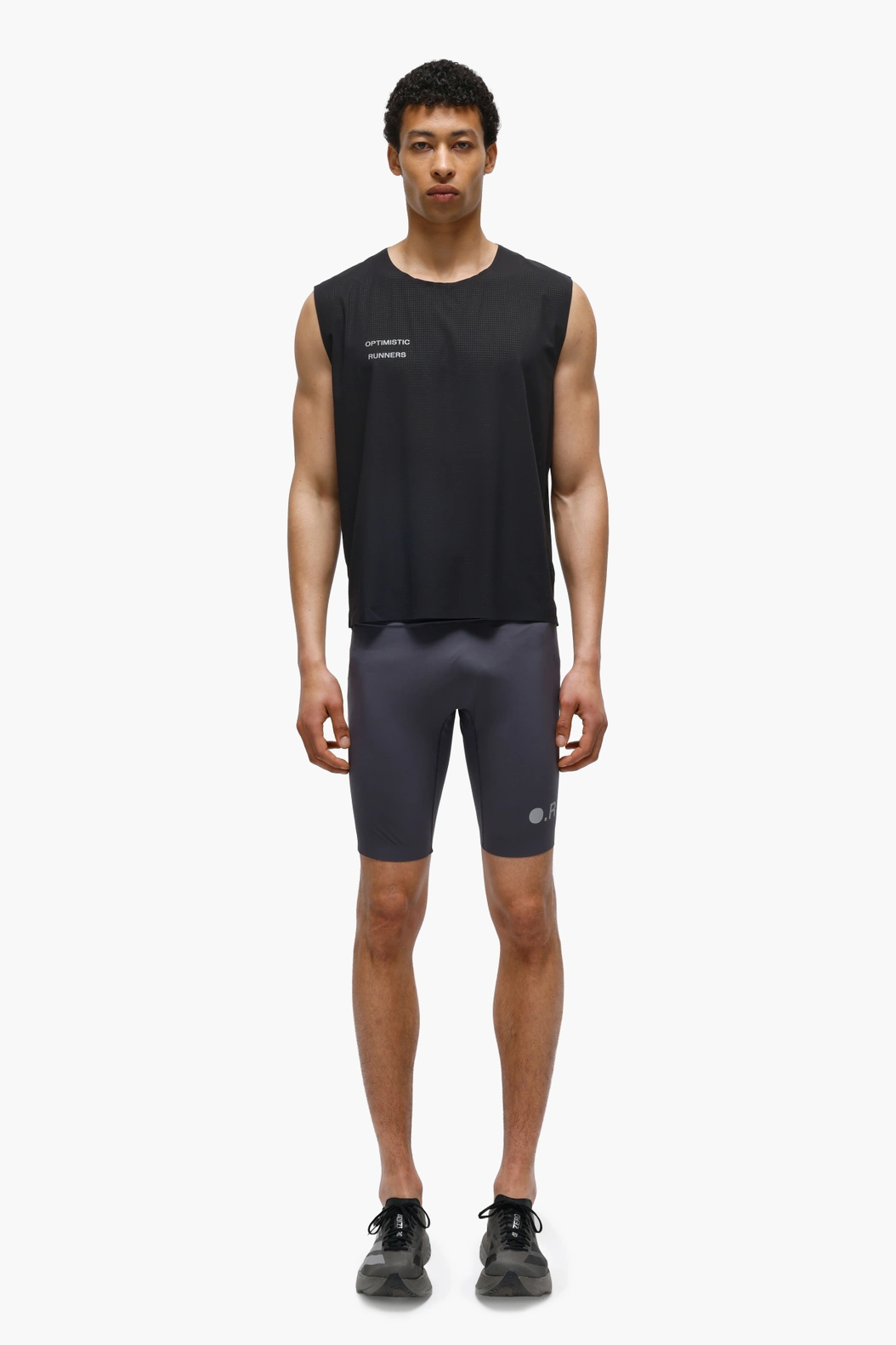 Perforated Crop Tank Top BLACK