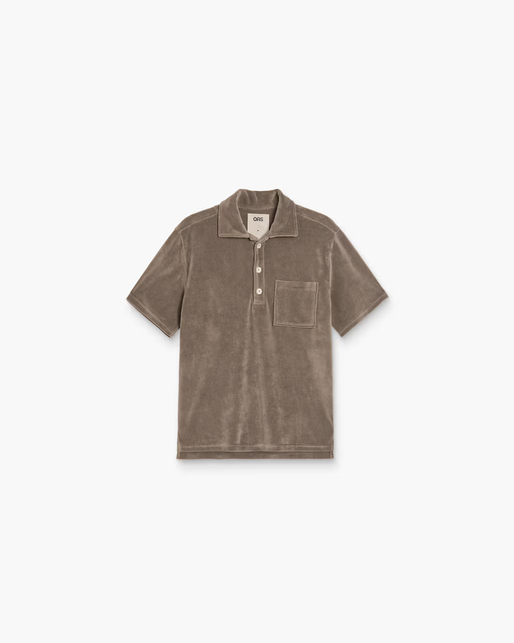Girona Velour Polo Shirt Taupe Brown