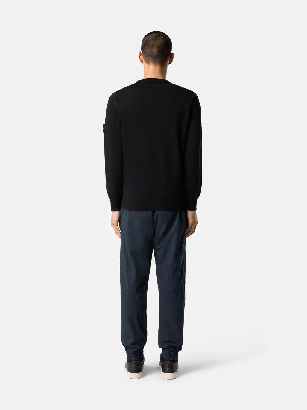 KNITTED ORGANIC COTTON SWEATER BLACK