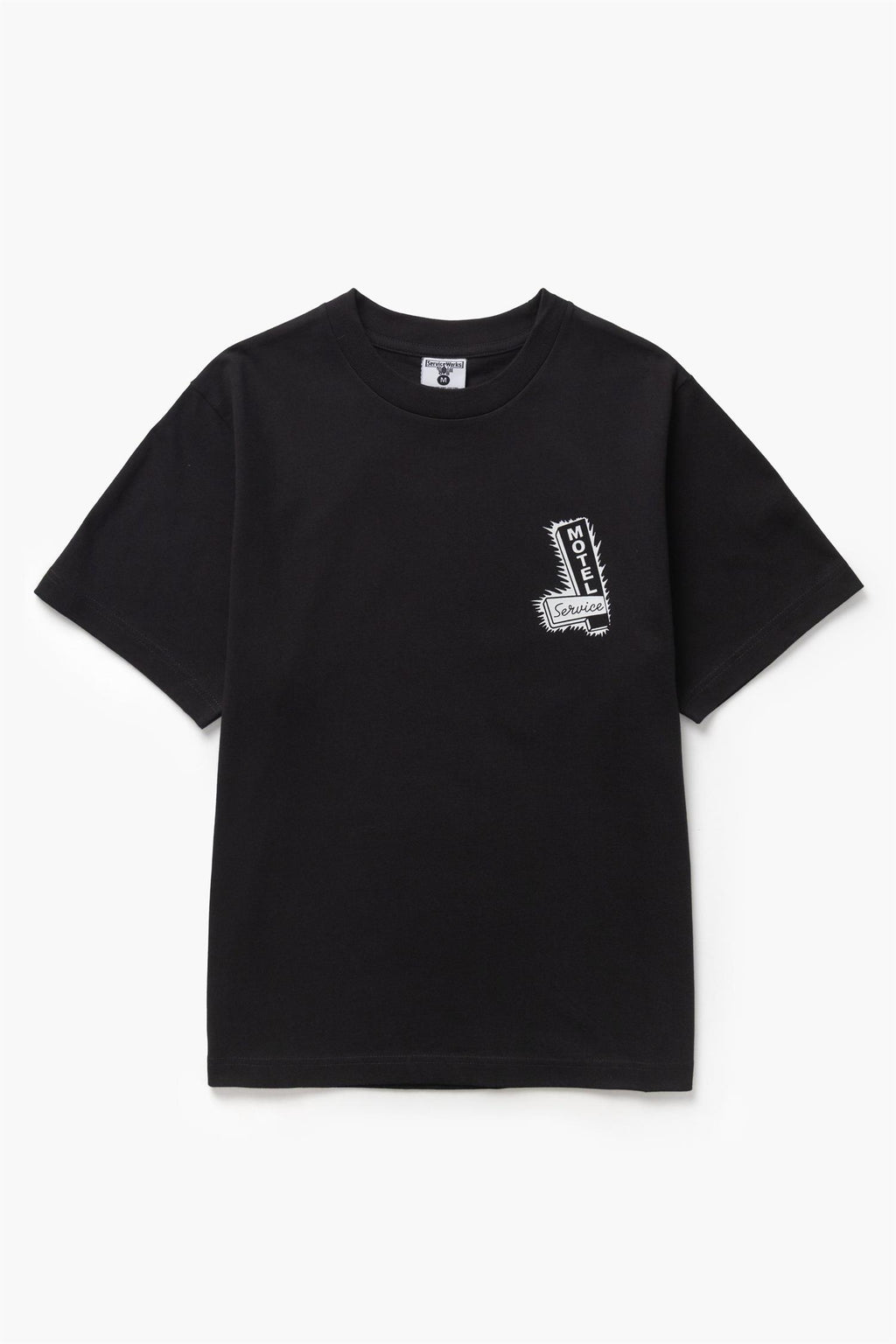 Motel Chest and Back Print T-shirt Black
