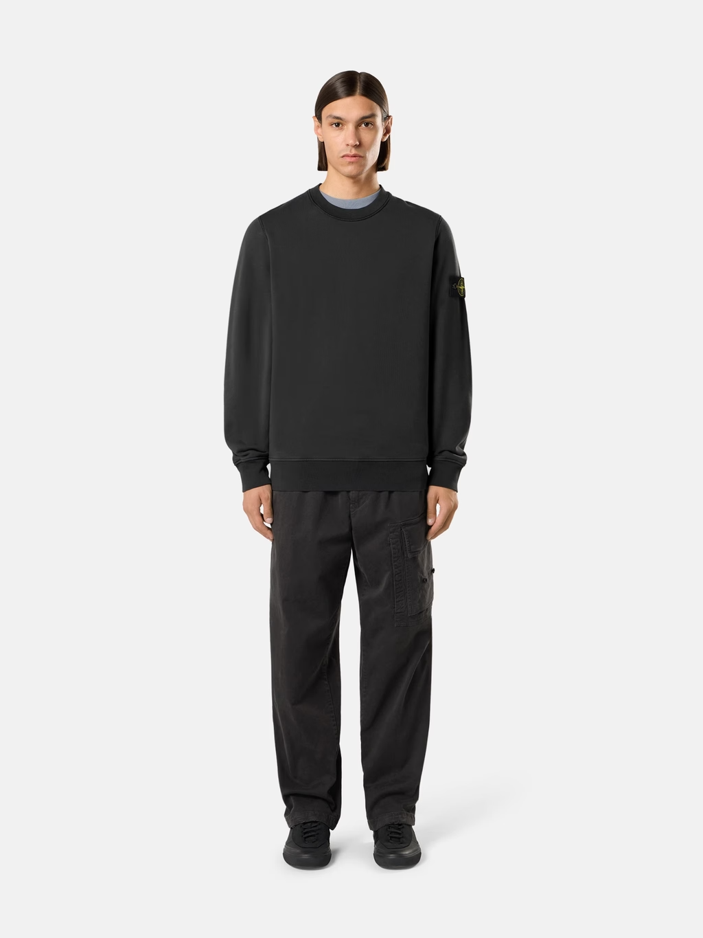 ORGANIC COTTON SWEATSHIRT LEAD GREY
