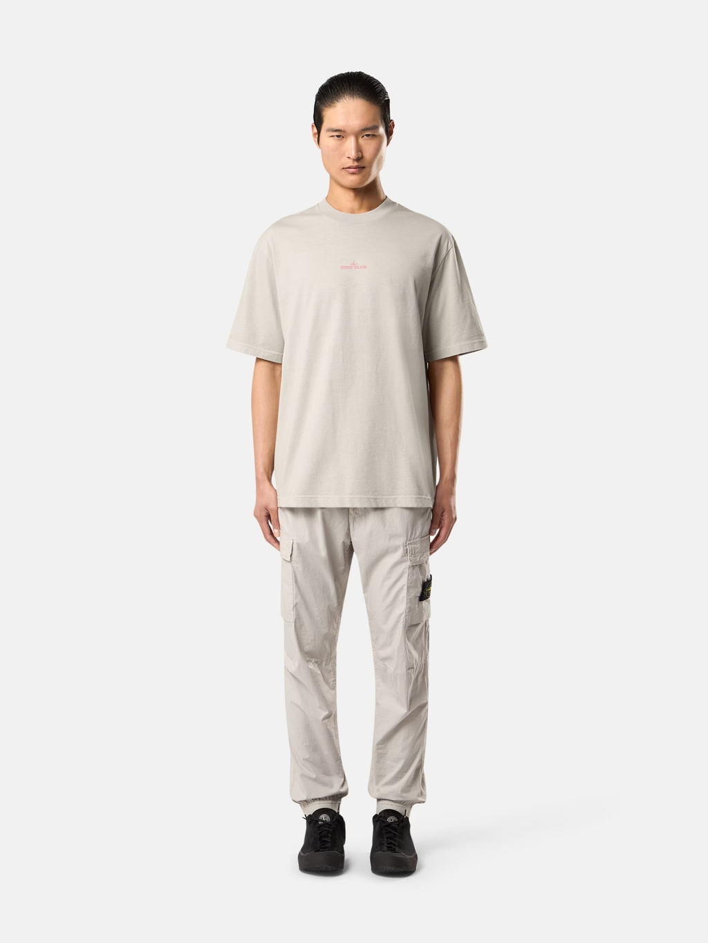 Carlo Rivetti Backprint T-SHIRT PEARL GREY