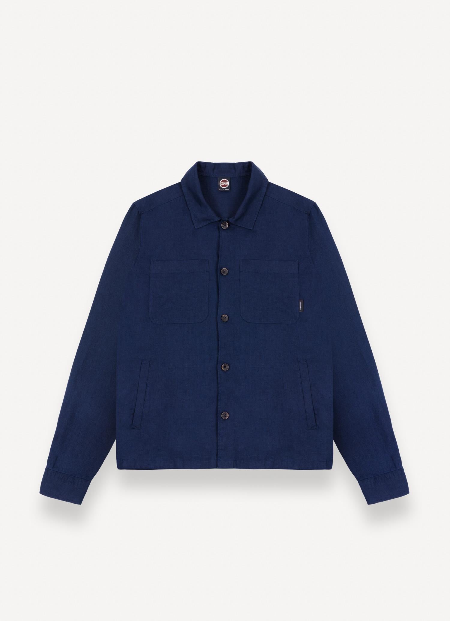 LINEN OVERSHIRT NAVY BLUE