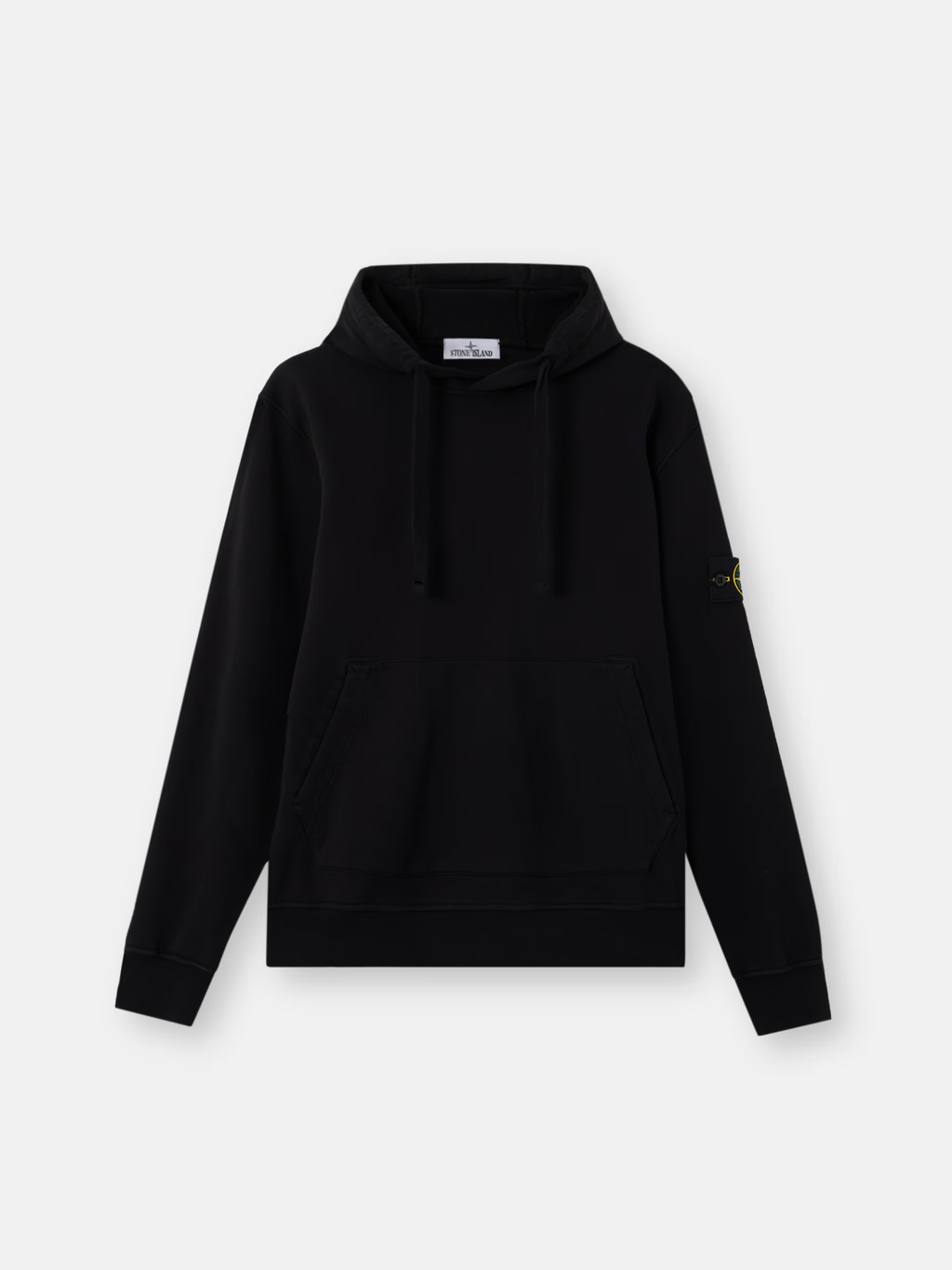 ORGANIC COTTON FLEECE HOODIE BLACK