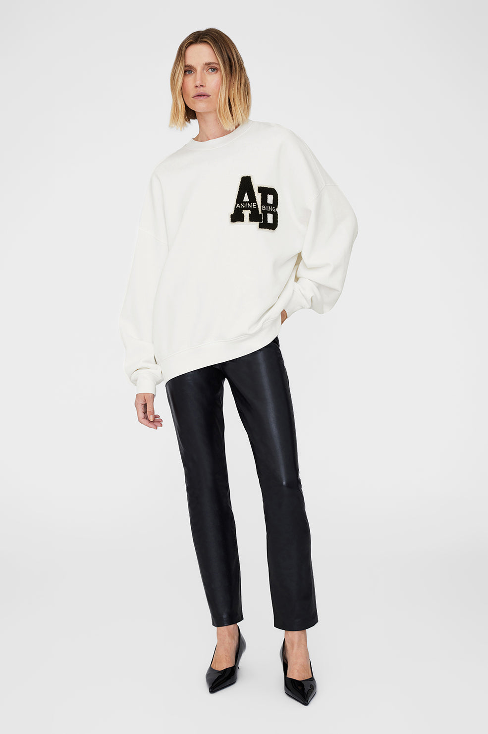 MILES LETTERMAN SWEATSHIRT OFF WHITE