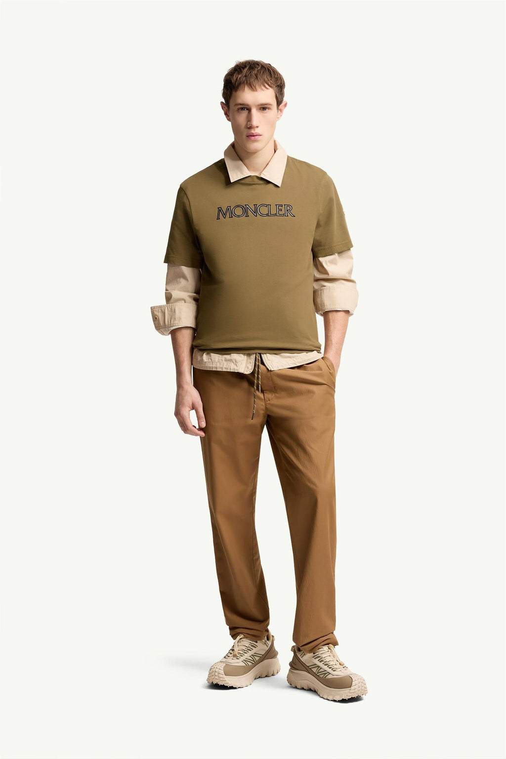 Logo Print Cotton T-Shirt OLIVE GREEN