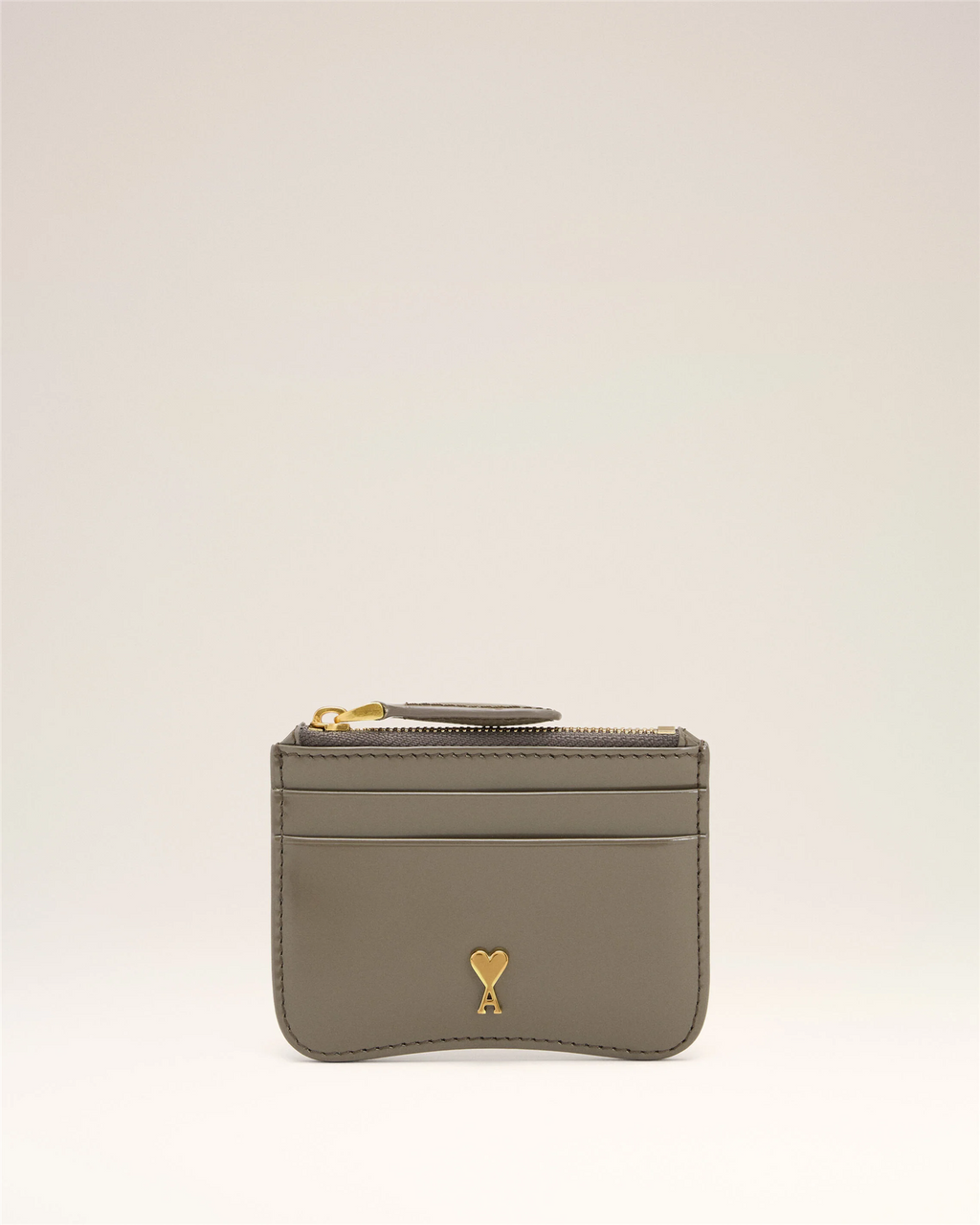 ZIPPED LEATHER ADC CARD HOLDER CARBONE