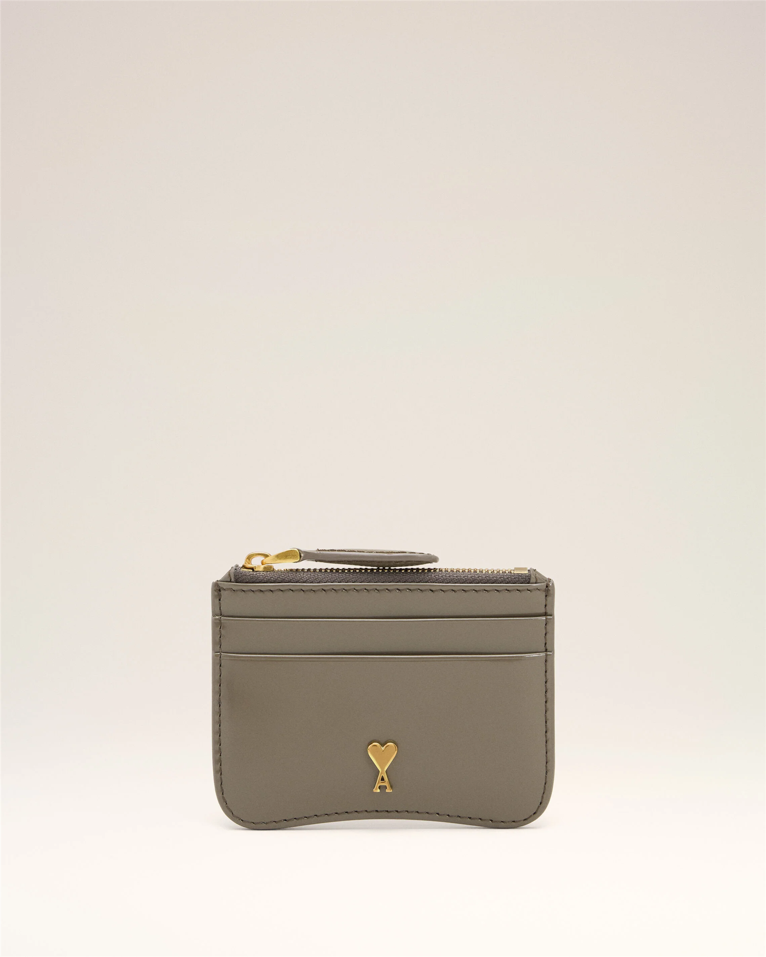 ZIPPED LEATHER ADC CARD HOLDER CARBONE