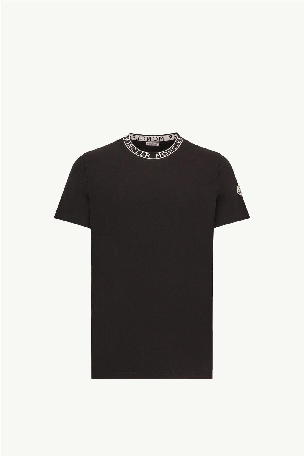 Intarsia logo neckrib T-SHIRT BLACK