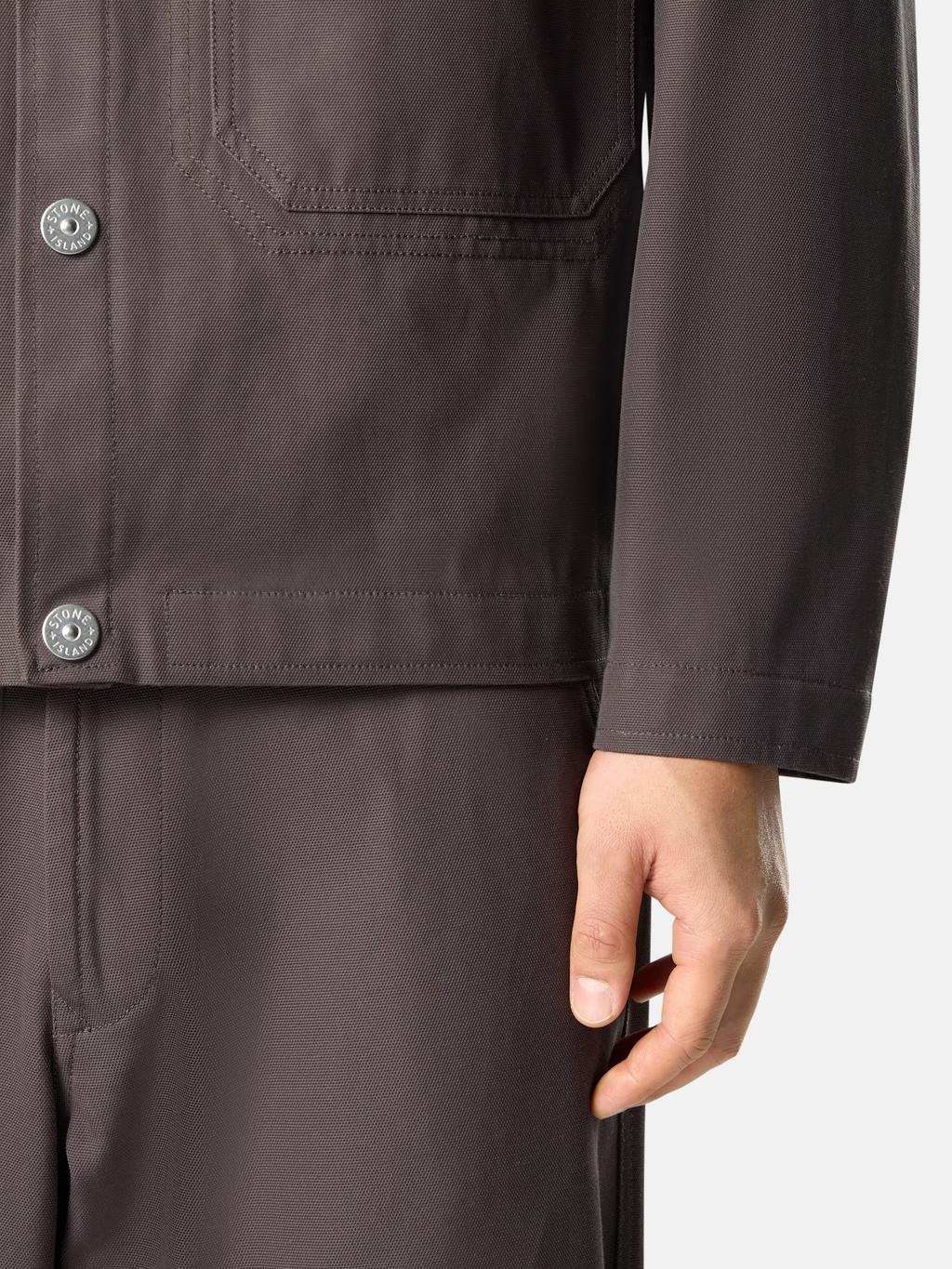 COTTON CANVAS COACH JACKET CHARCOAL
