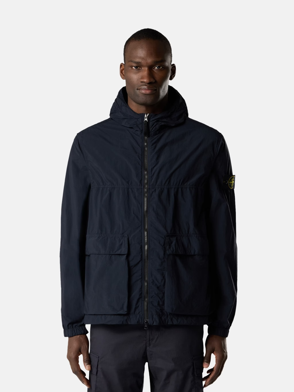 NYLON SMERIGLIATO-TC PARKA JACKET NAVY BLUE