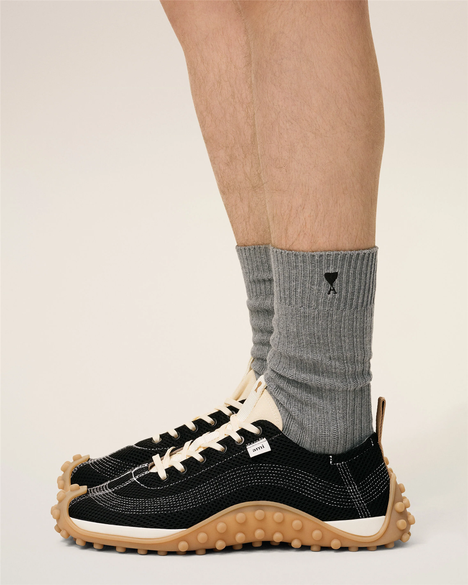 3-PACK AMI DE COEUR SOCKS ECRU/GREY/BLACK