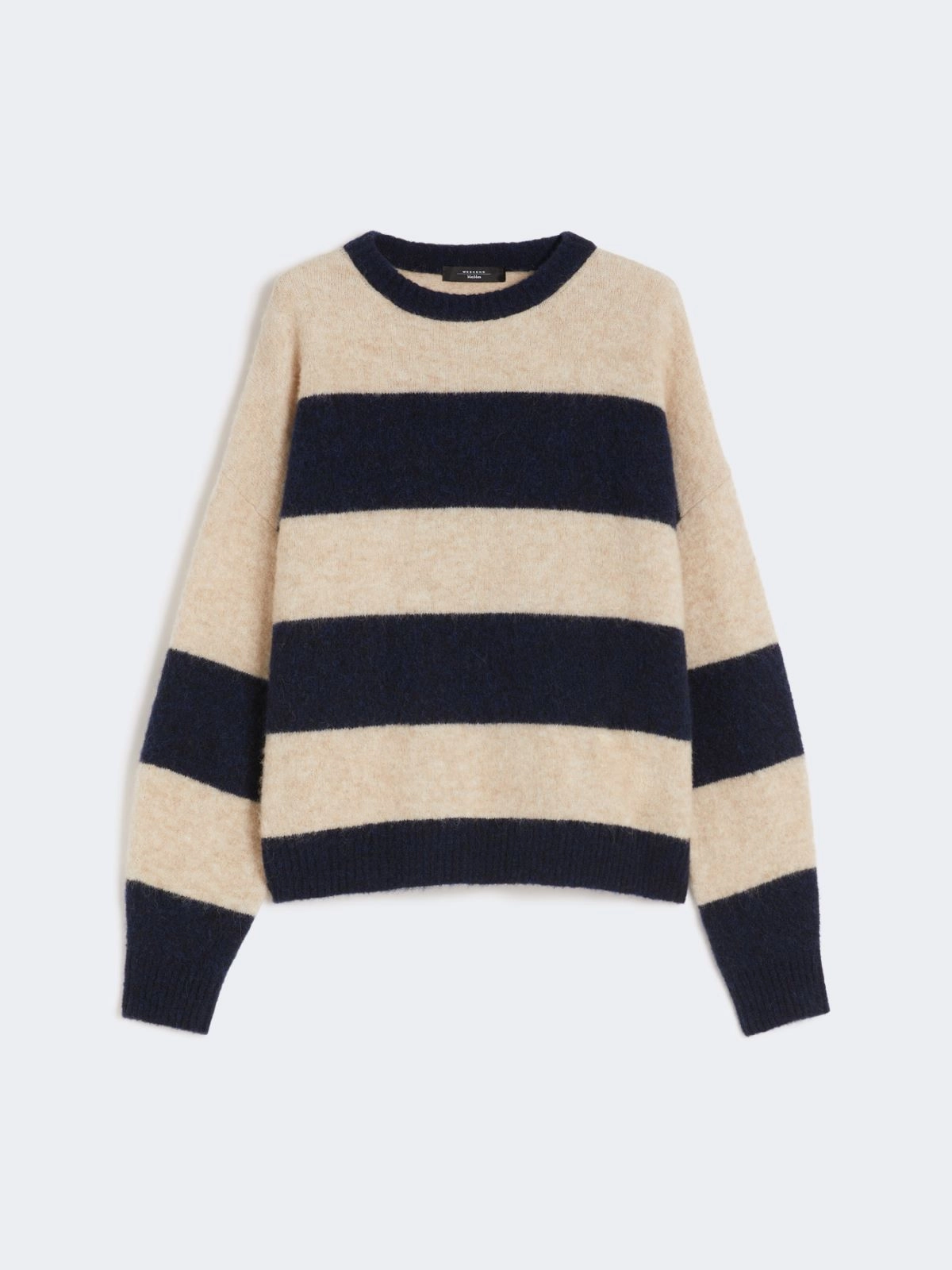 TUONO Alpaca blend sweater Navy/Beige