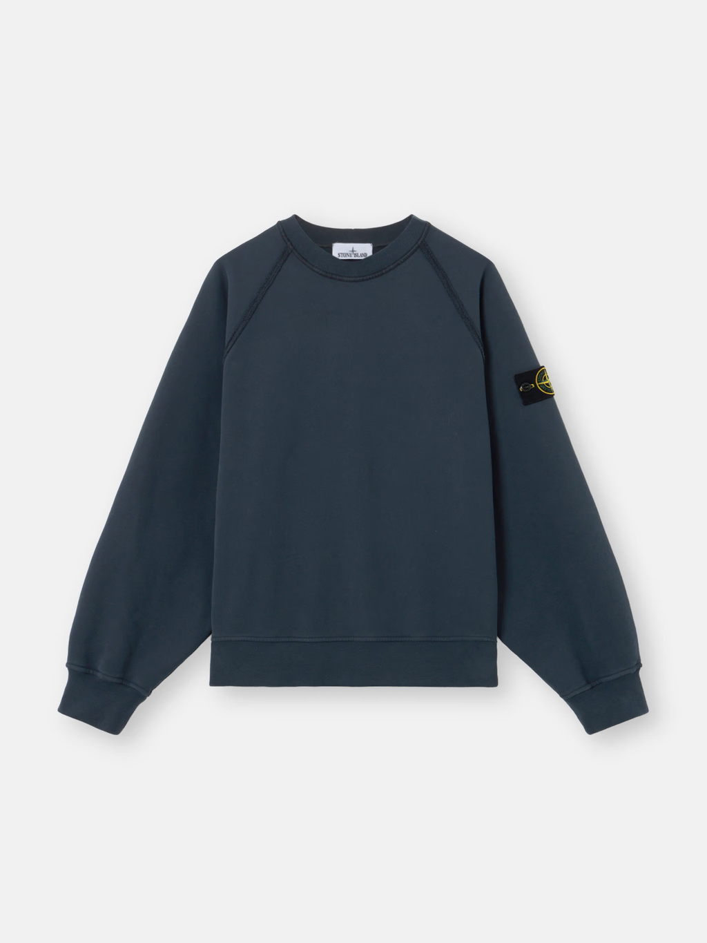 OVERSIZED BRUSHED ORGANIC COTTON RAGLAN SWEATSHIRT NAVY