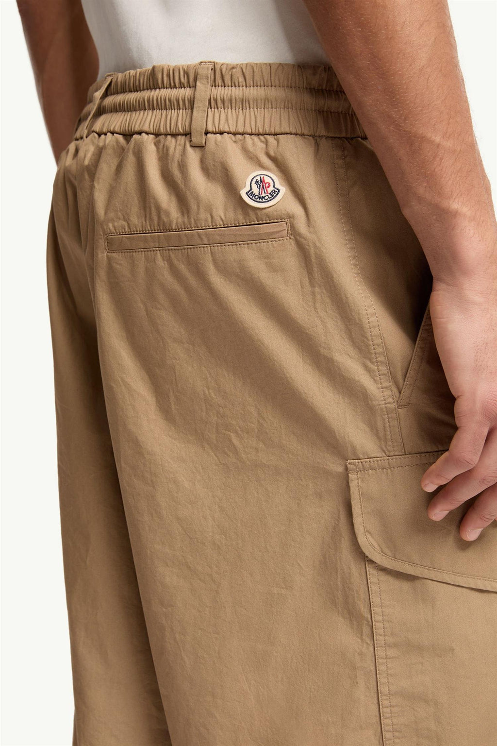 Cotton Poplin Cargo Shorts TAN