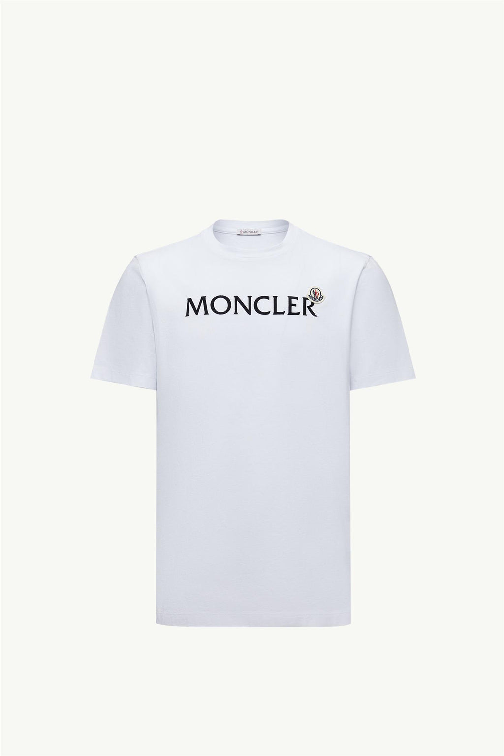 Flocked Logo Cotton T-Shirt WHITE