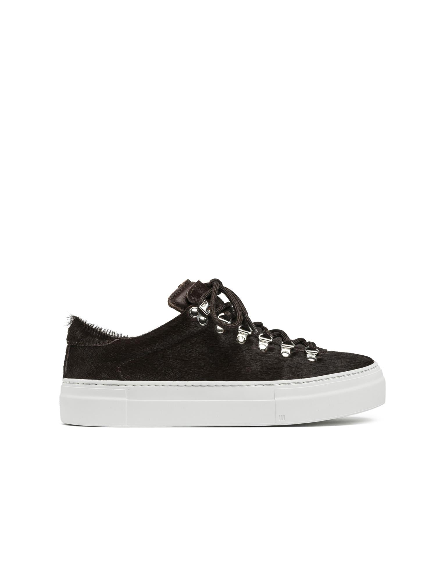 MAROSTICA LOW PLATFORM dark brown haircalf