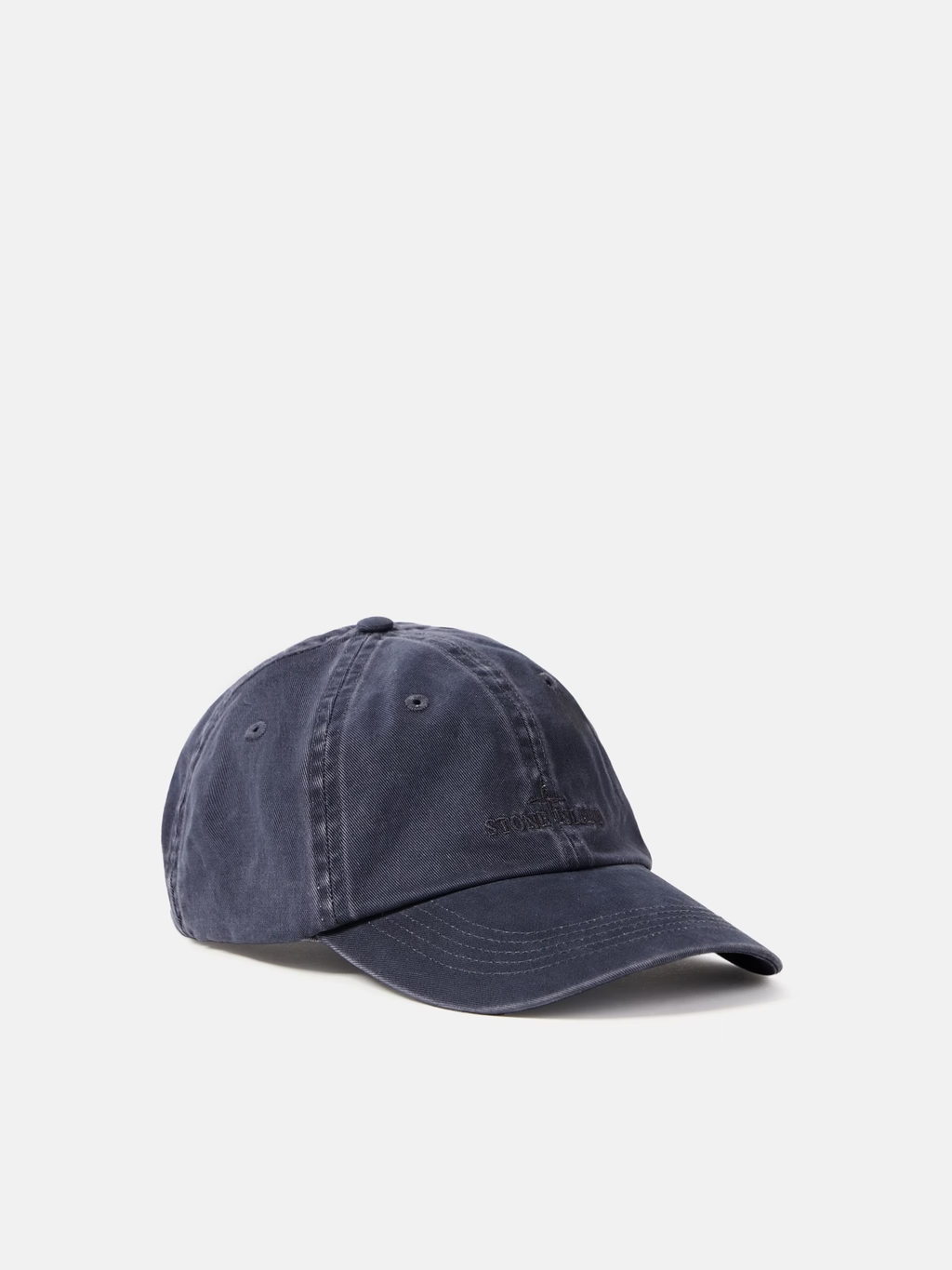 BRUSHED COTTON GABARDINE BASEBALL CAP BLUE GREY