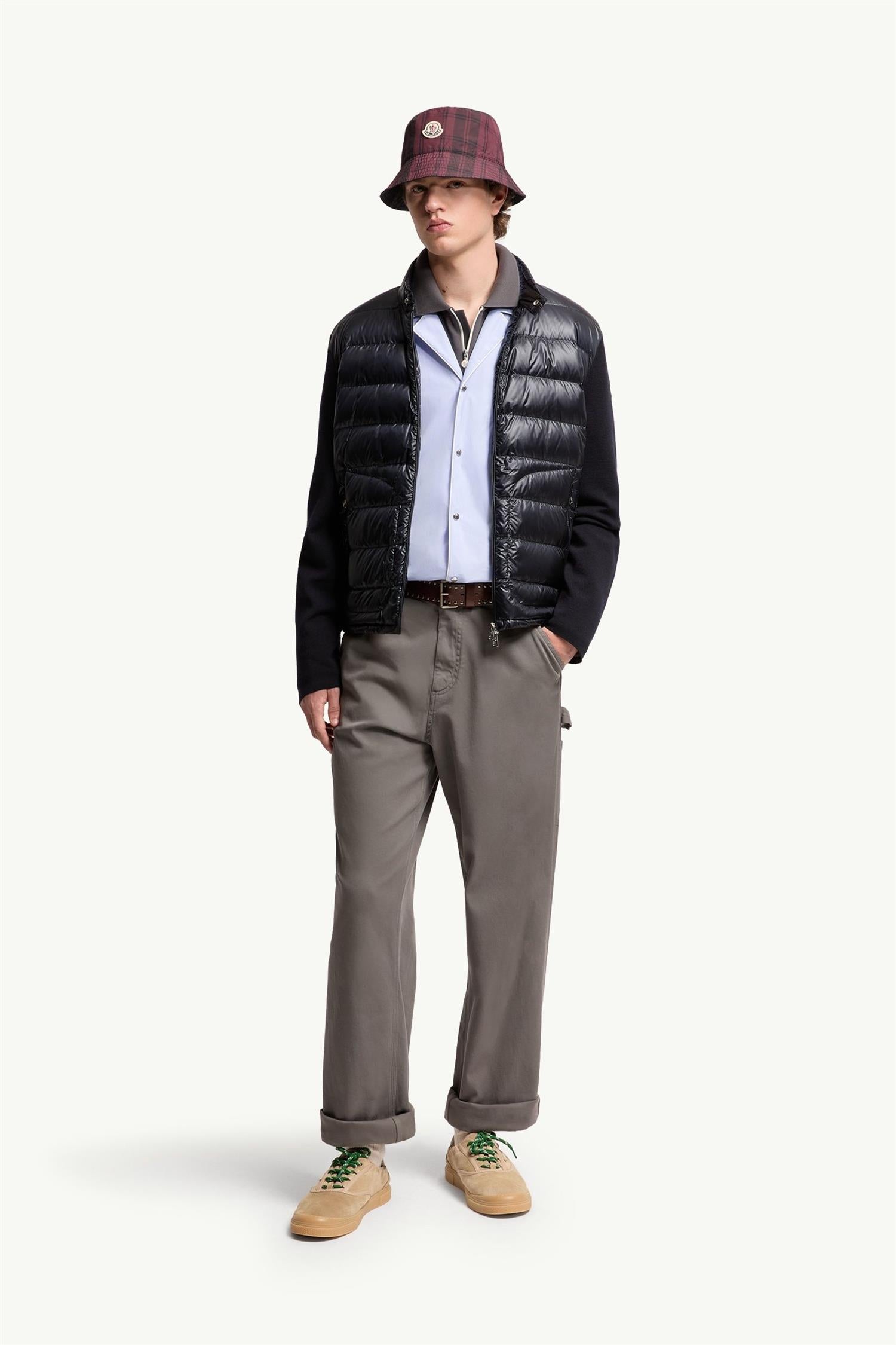 Padded Wool Knit CARDIGAN BLUE