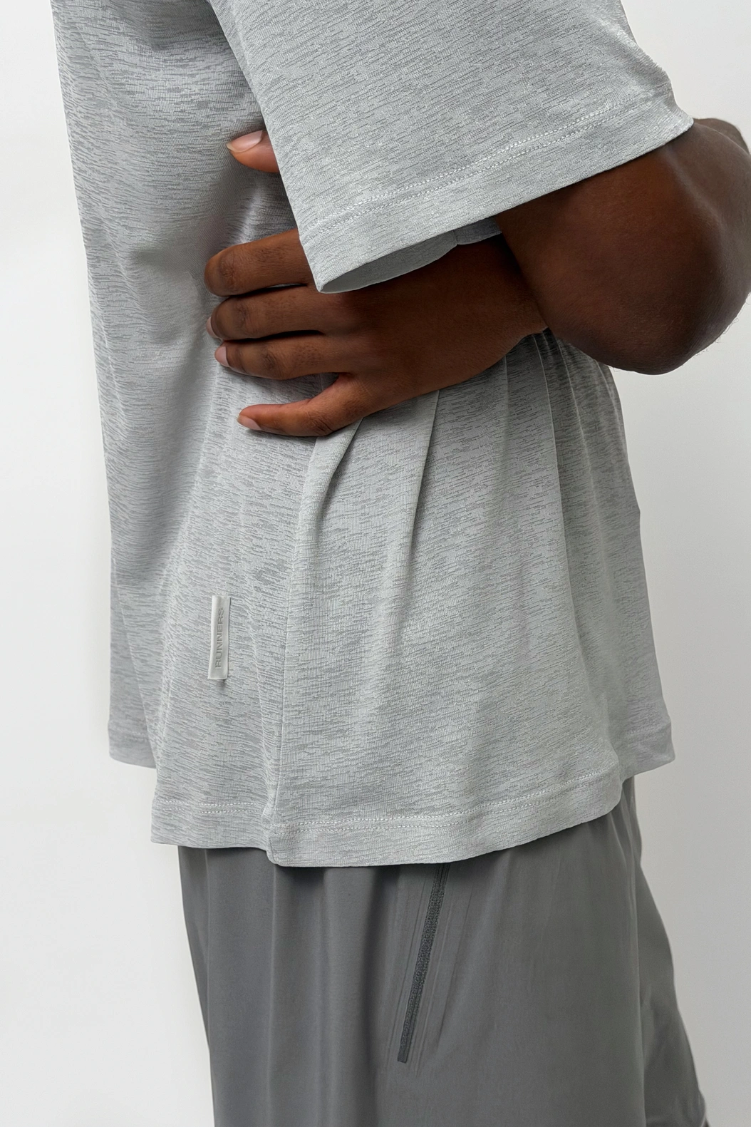 Textured T-shirt Grey