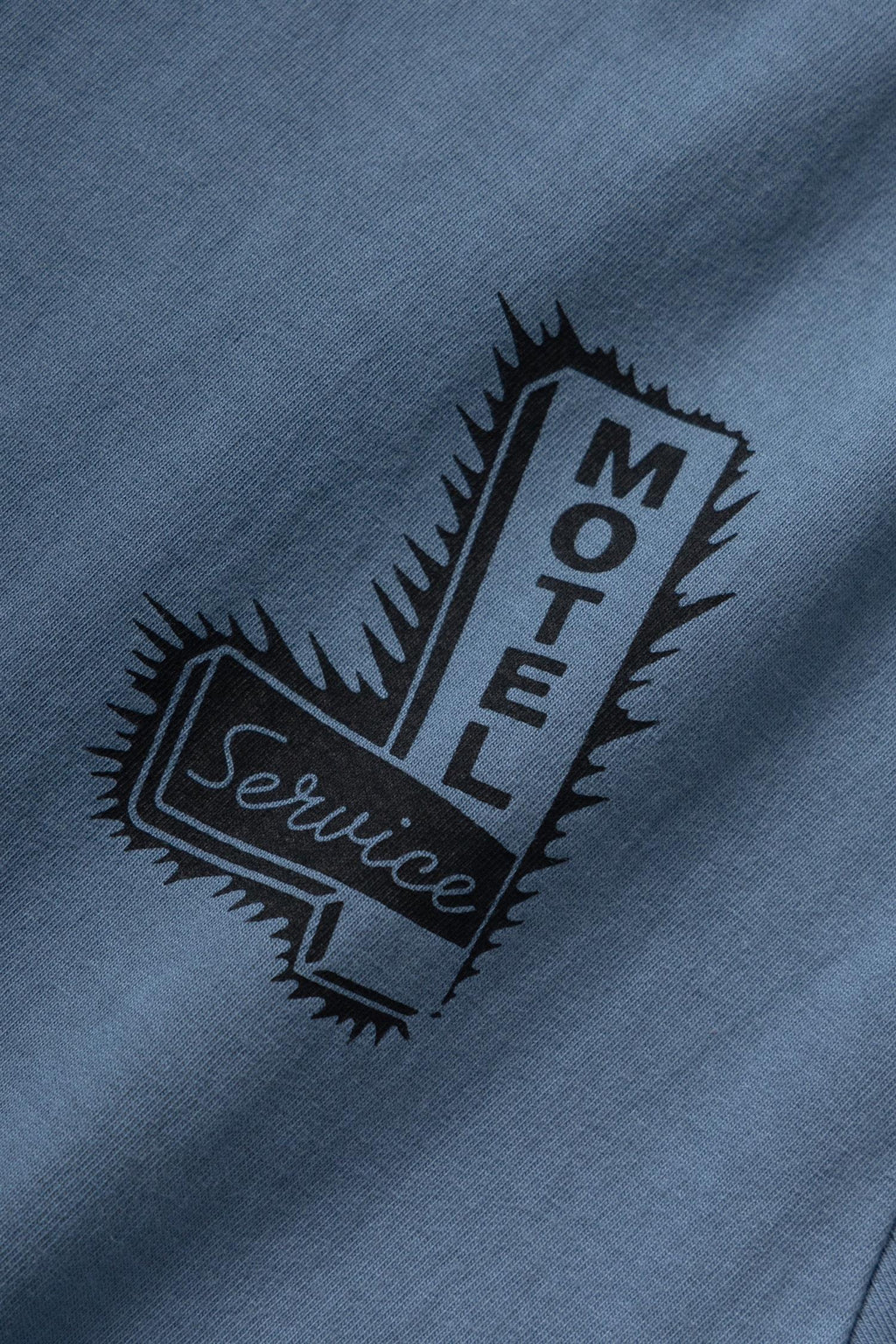 Motel Chest and Back Print T-shirt Slate