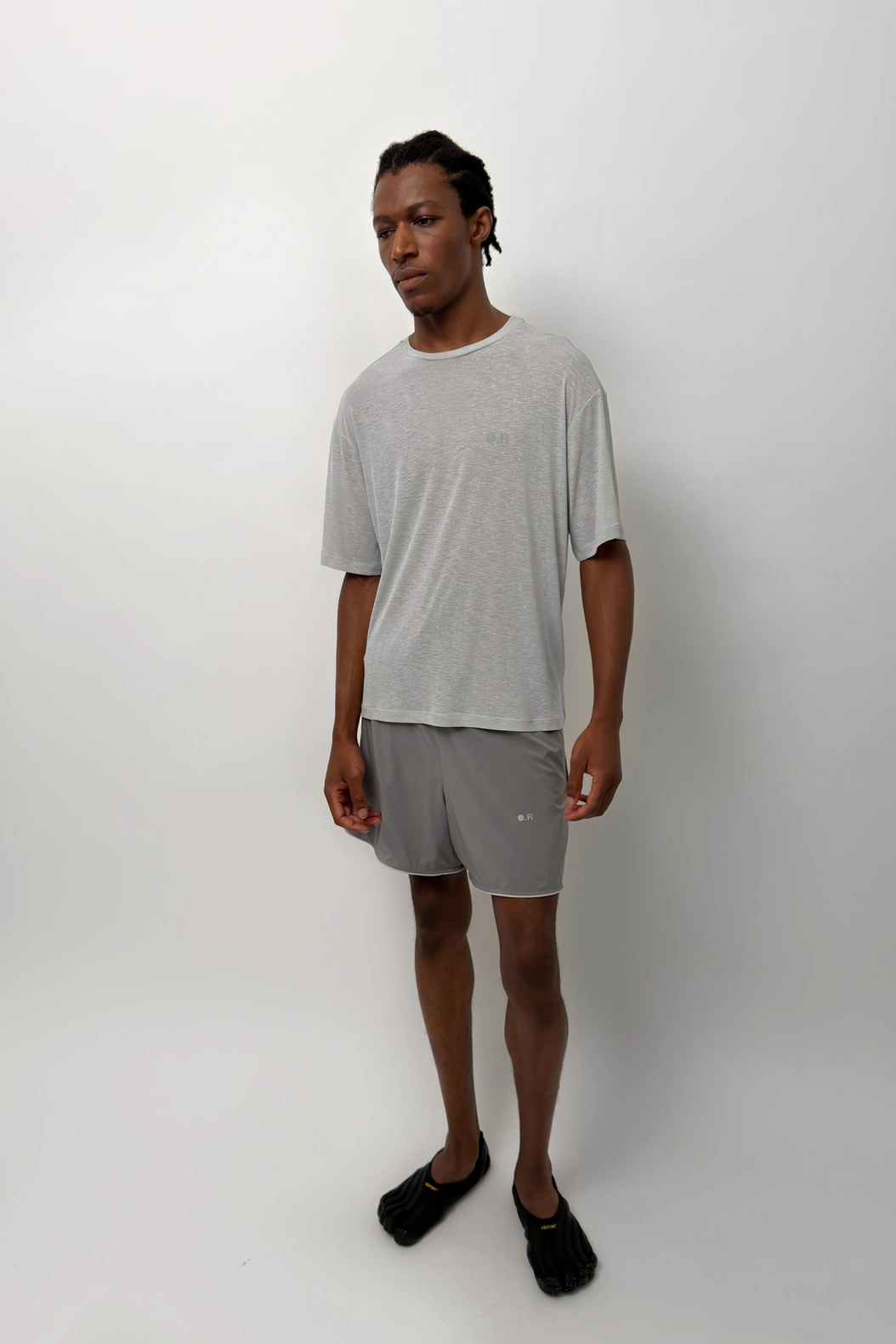 Textured T-shirt Grey