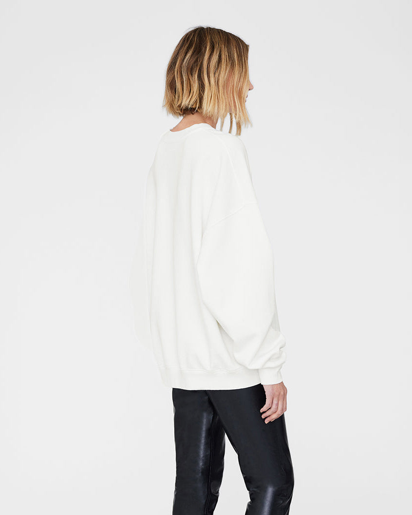 MILES LETTERMAN SWEATSHIRT OFF WHITE