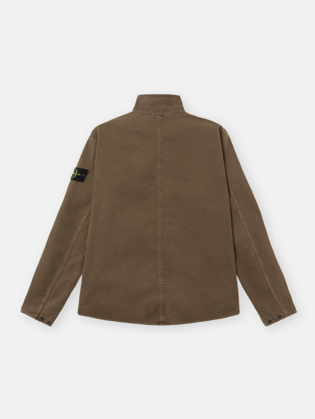 PANAMA COTTON 'OLD' EFFECT OVERSHIRT UMBER