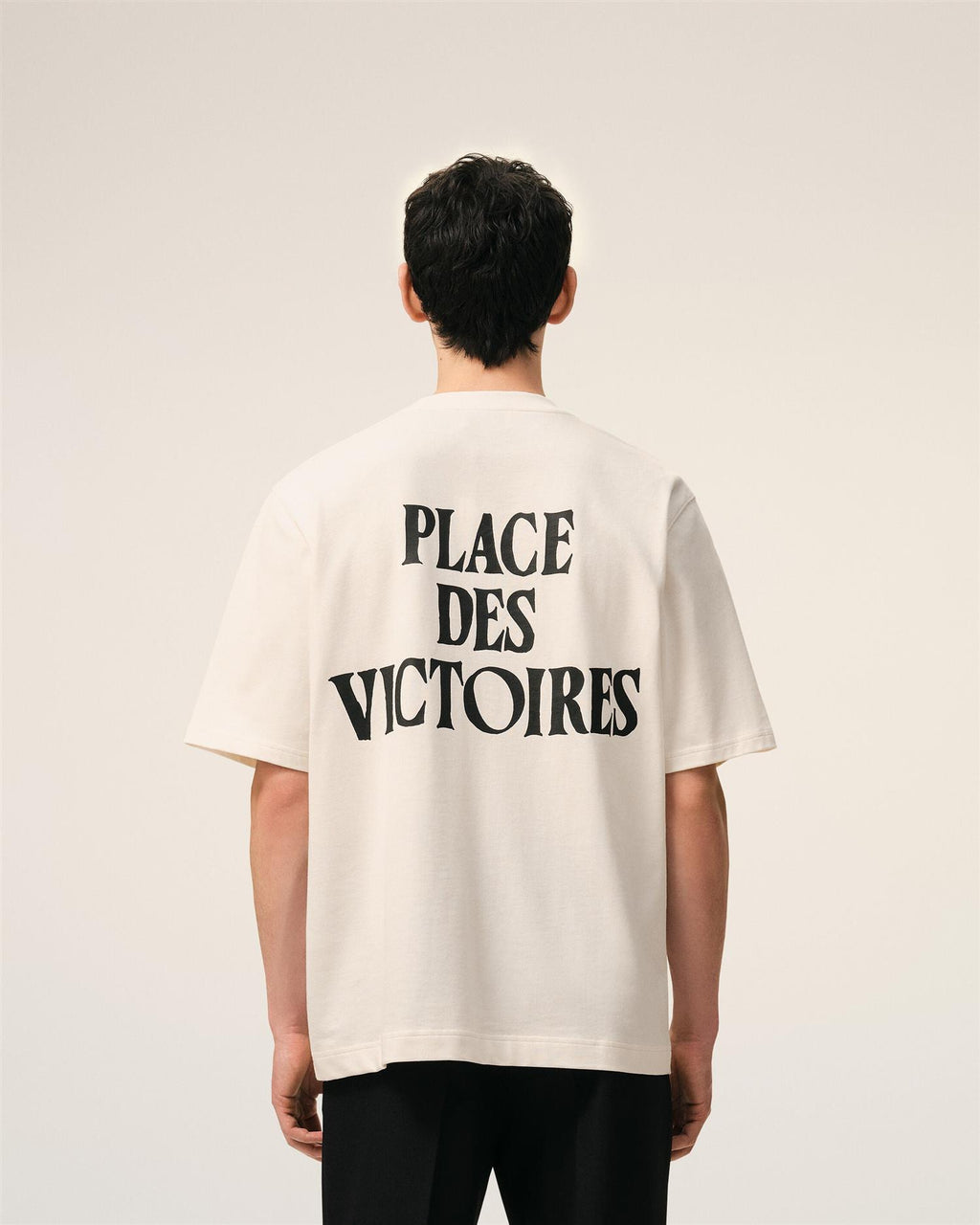 PLACE DES VICTOIRES Back PRINT T-SHIRT WHITE CREAM