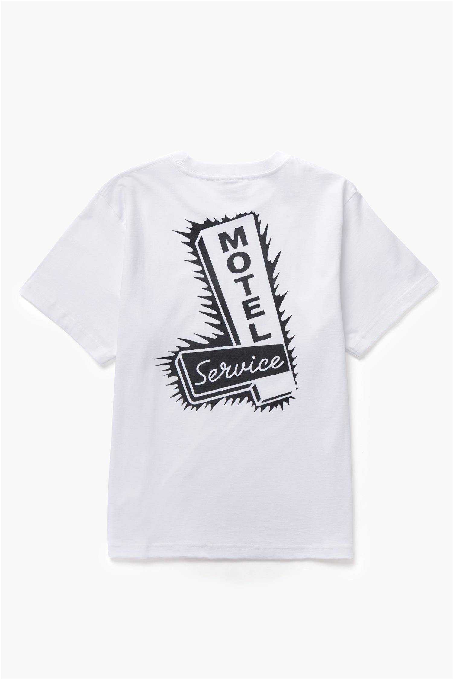 Motel Chest and Back Print T-shirt White