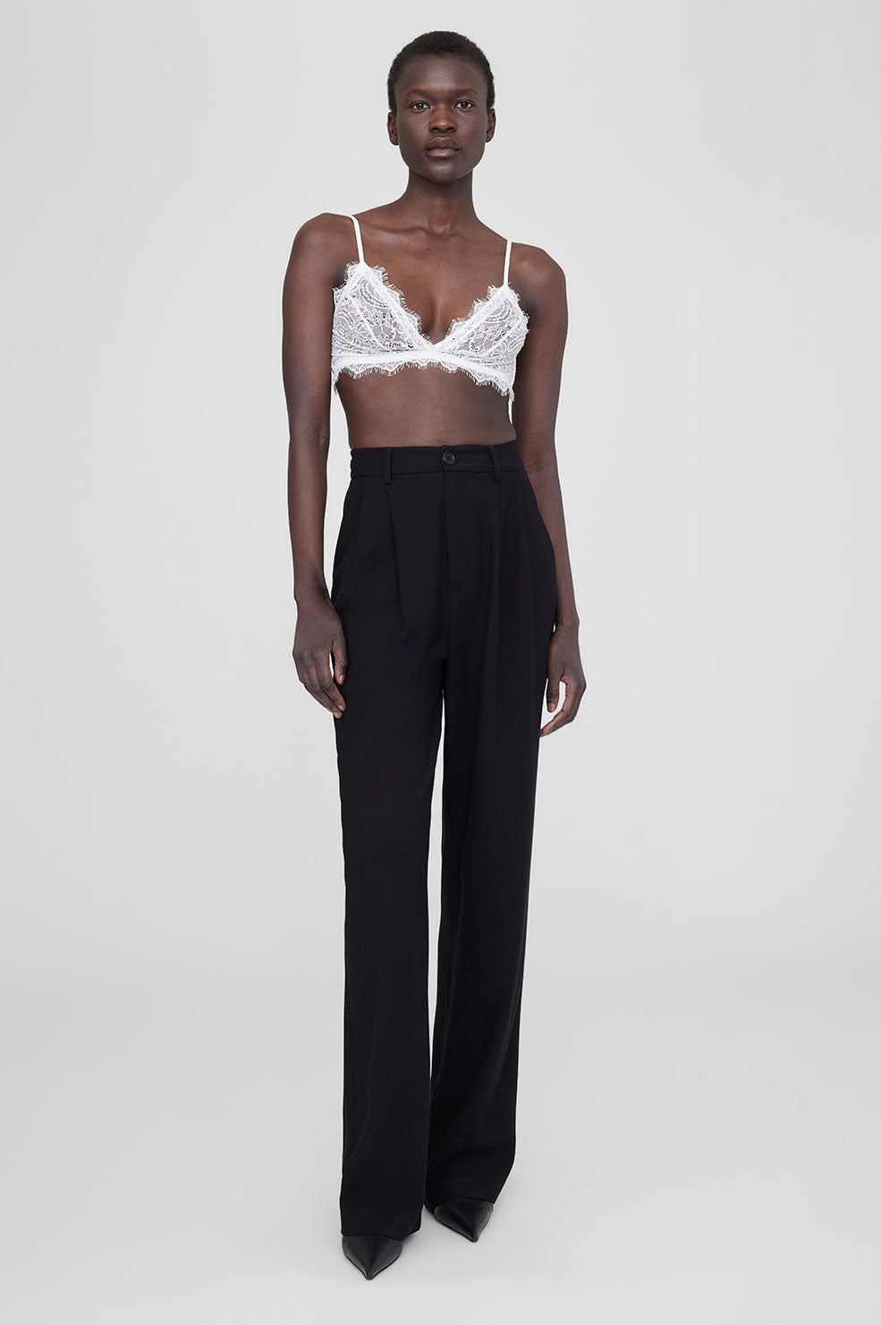 LACE BRA WITH TRIM IVORY