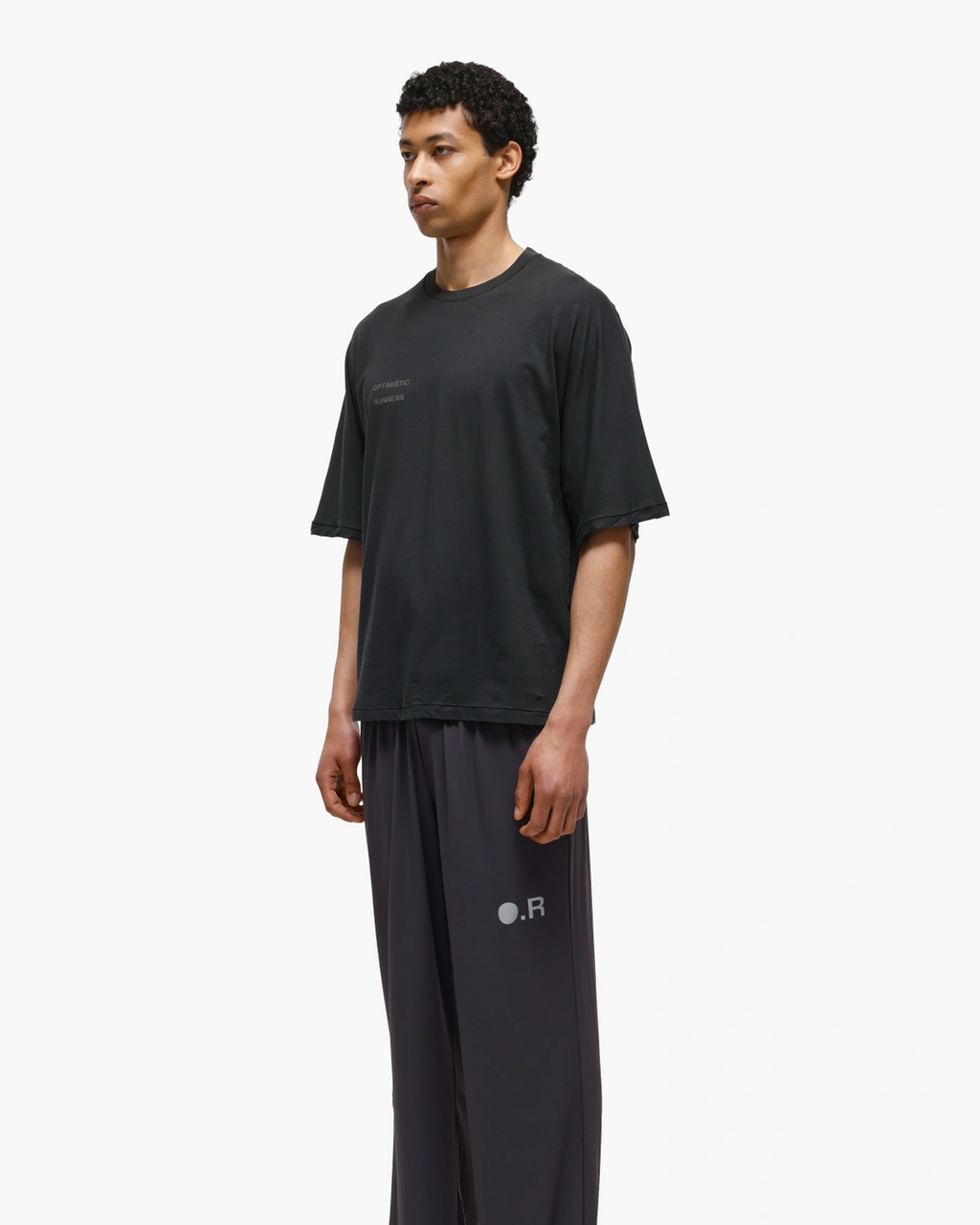 Running Cotton T-Shirt BLACK