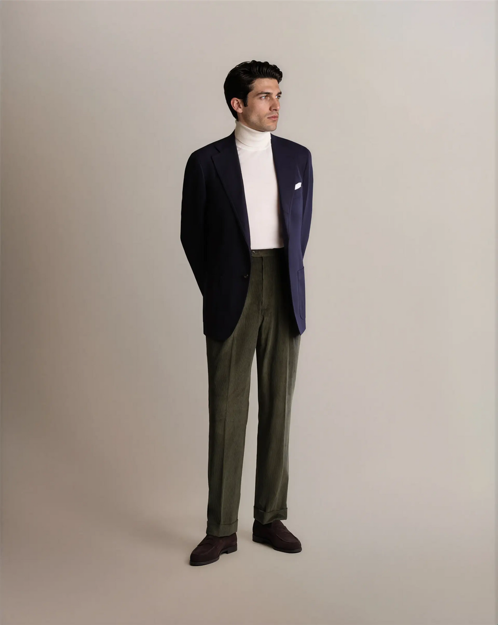 Mod 2 Woollen Hopsack Blazer Navy