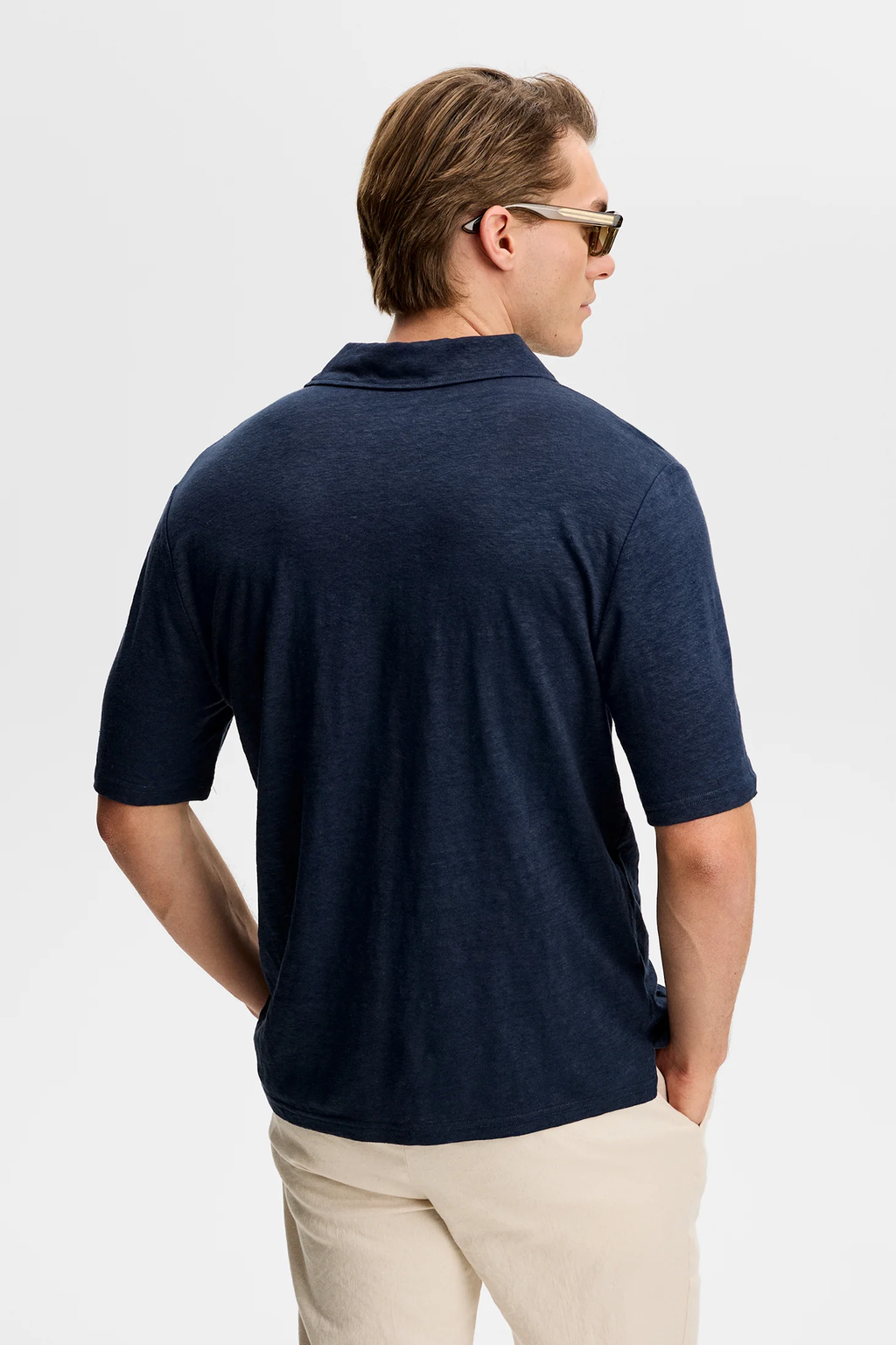 Roy Linen Polo JL Navy