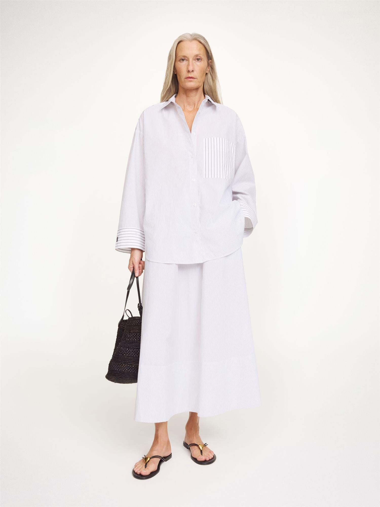 DERRIS Organic Cotton Shirt Black White Mix