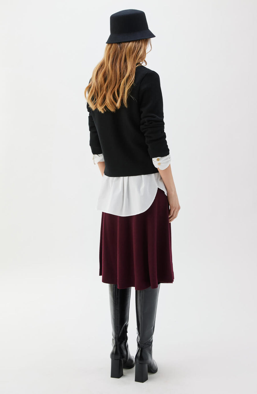 INDRA KNITTED WOOL JACKET Black