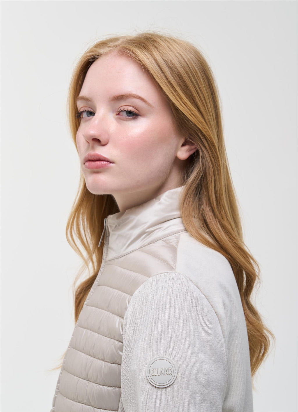 HYBRID KNITTED AND PADDED JACKET HEMP BEIGE