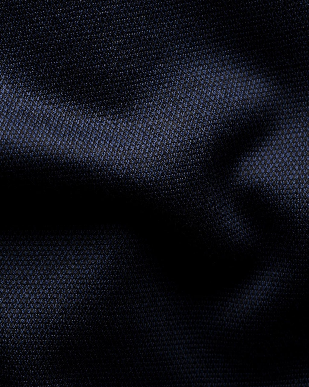 Slim Fit Filo di Scozia Knit Shirt Navy Blue