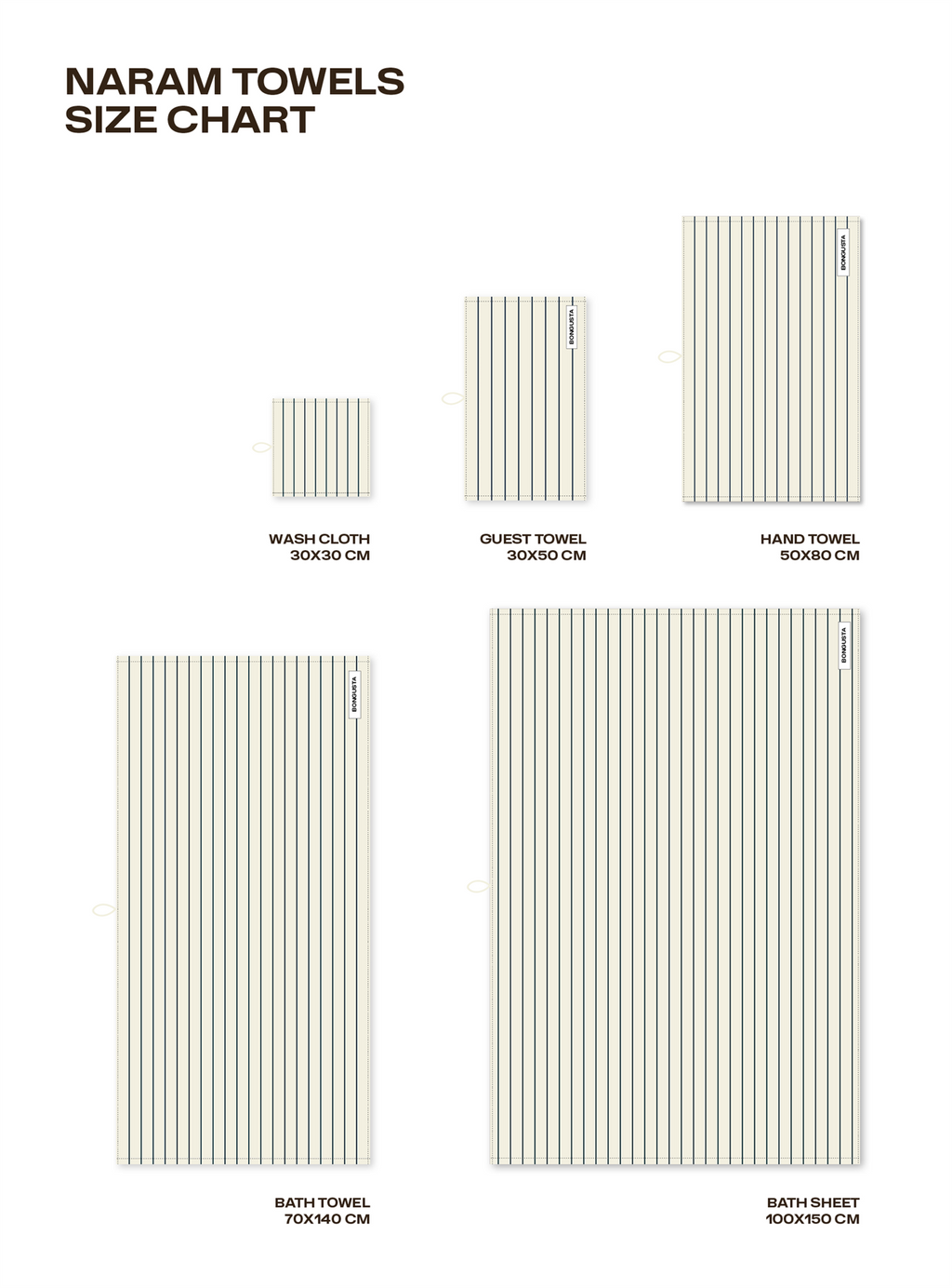 NARAM Hand TOWEL 50x80cm creme/ink